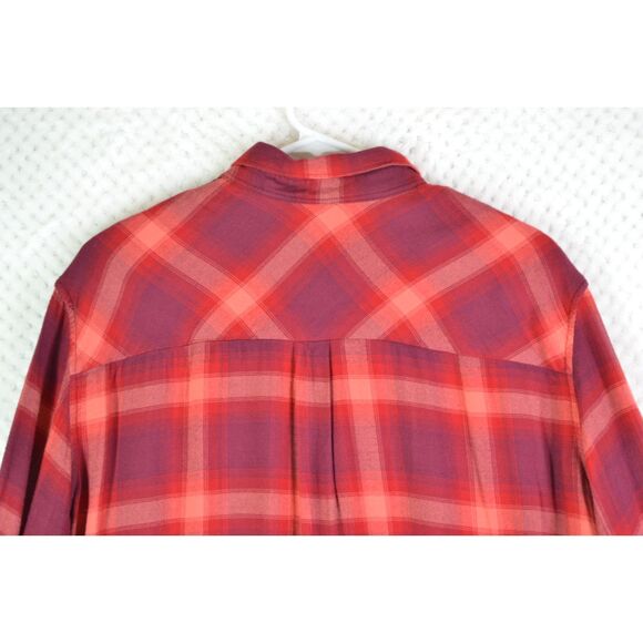 Gap + Pendleton Women's XL Red Plaid Boyfriend Shirt - Picture 7 of 12